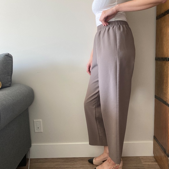 Vintage Taupe High Rise Trousers, Classic Fit M - Picture 3 of 4